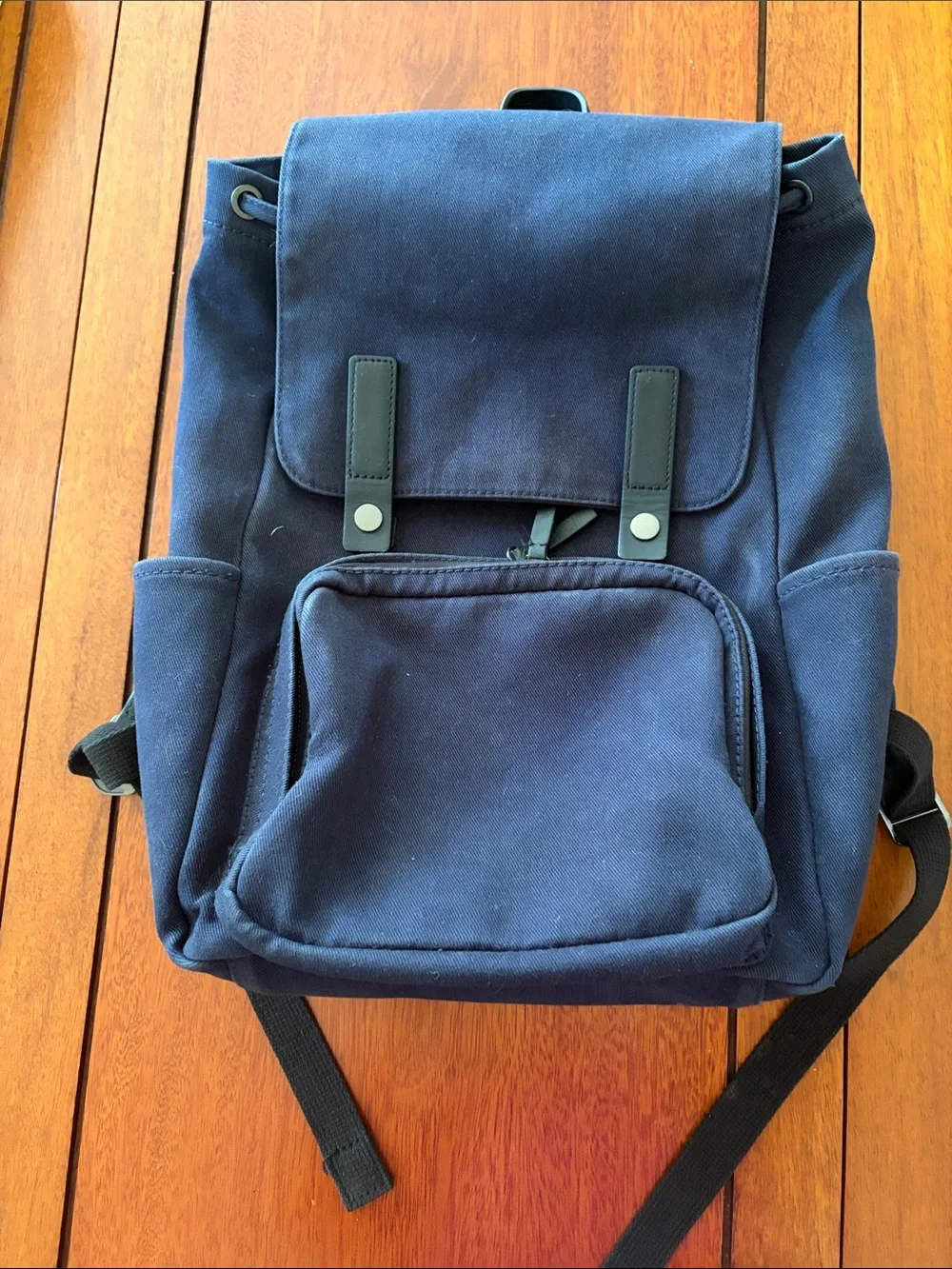 Everlane Modern Snap Canvas Backpack - Classic cotton with leather trim
